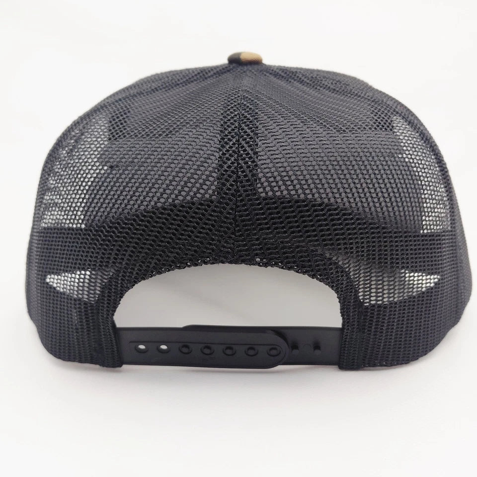 Live Fast Die Happy Patch Flat Bill Trucker Hat Snapback Camo/Black Cap