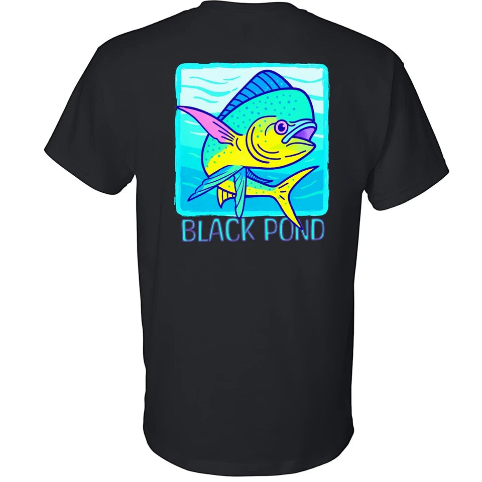 Black Pond Saltwater Series Men's T-shirt Offshore Fishing Mahi Dorado Dolphin