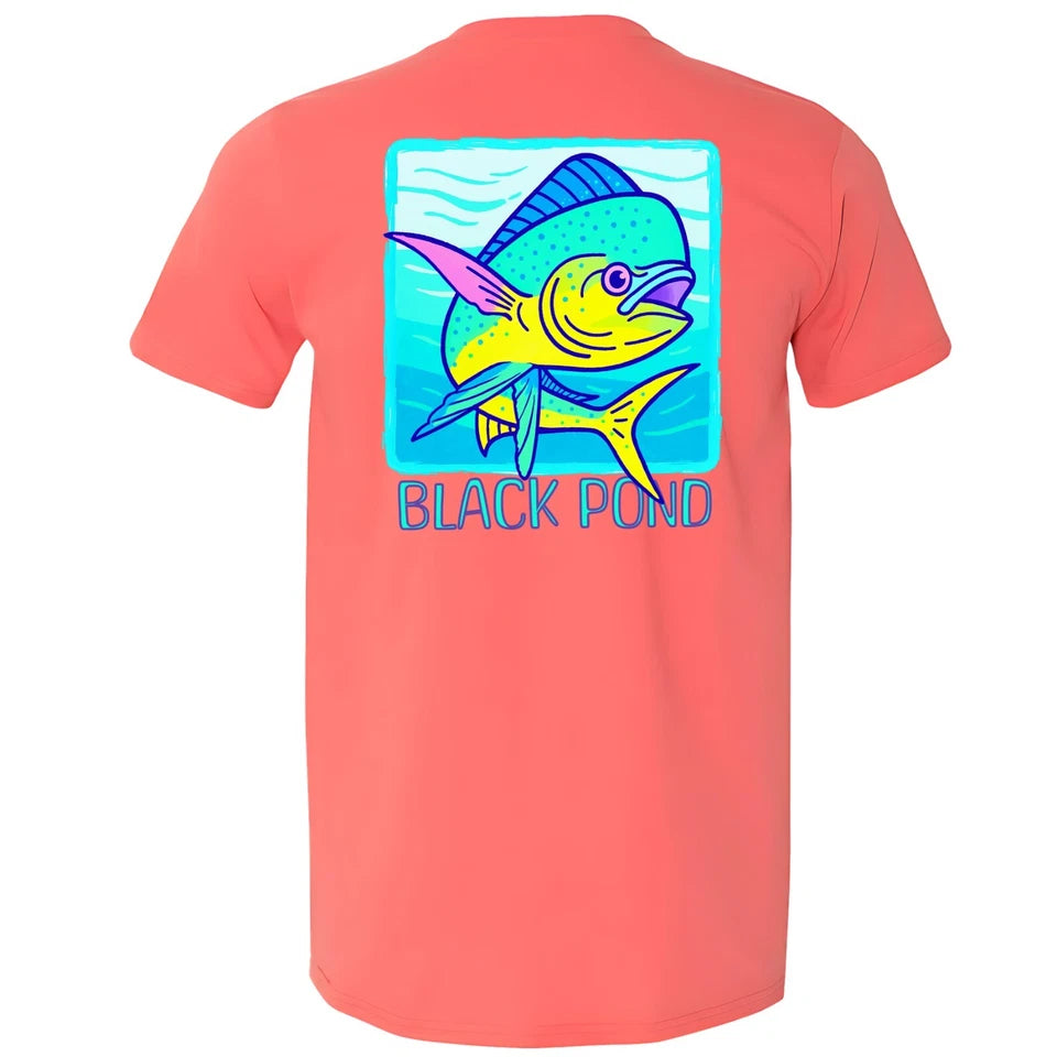 Black Pond Saltwater Series Men's T-shirt Offshore Fishing Mahi Dorado Dolphin
