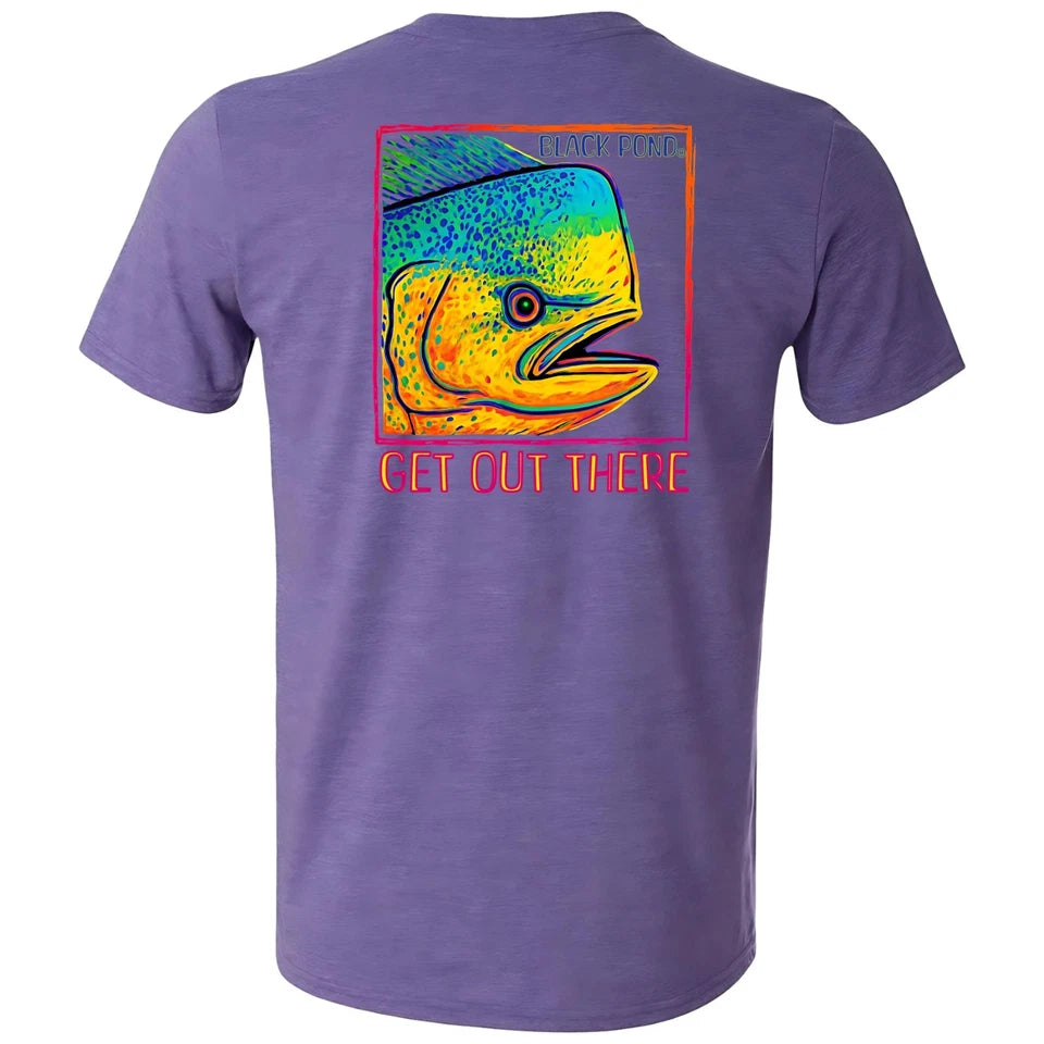 Black Pond Saltwater Series Men's T-shirt Offshore Fishing Mahi Dorado Dolphin