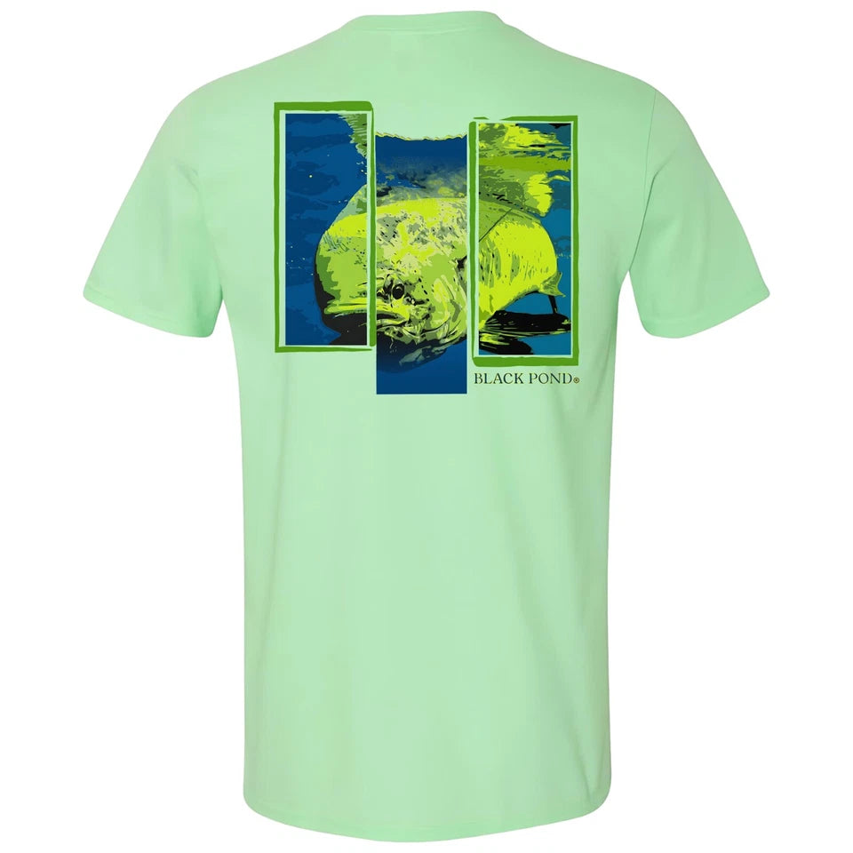 Black Pond Saltwater Series Men's T-shirt Offshore Fishing Mahi Dorado Dolphin