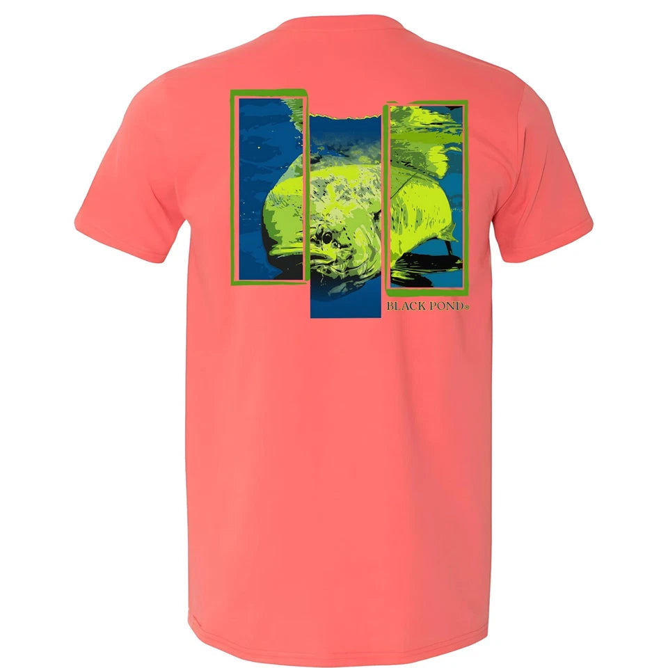 Black Pond Saltwater Series Men's T-shirt Offshore Fishing Mahi Dorado Dolphin