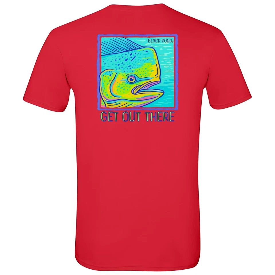 Black Pond Saltwater Series Men's T-shirt Offshore Fishing Mahi Dorado Dolphin