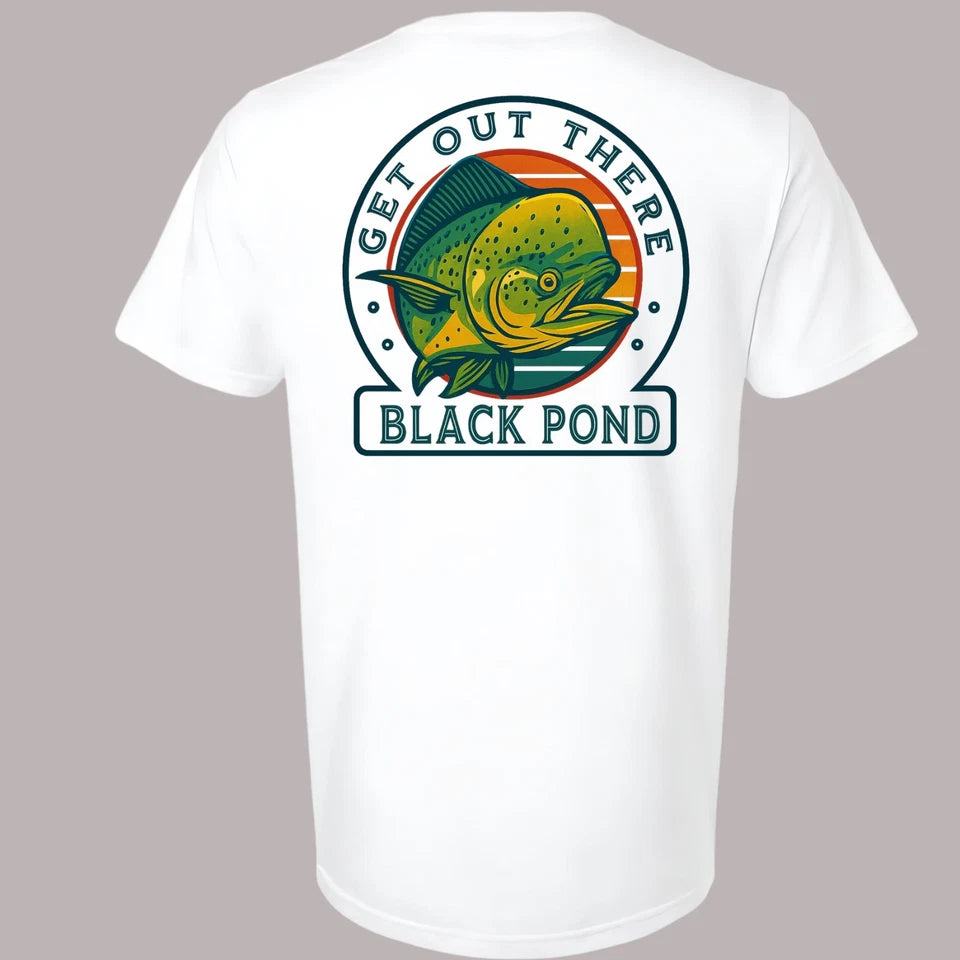 Black Pond Saltwater Series Mahi Dorado Dolphin Men's T-shirt Offshore Fishing