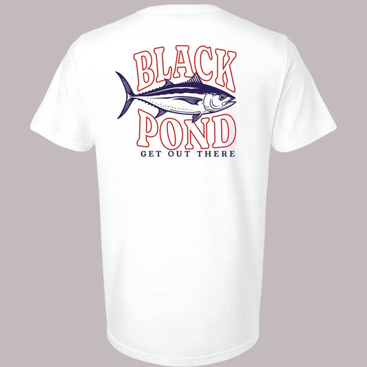 Black Pond Saltwater Series Tuna Fish Men's T-shirt Offshore Fishing