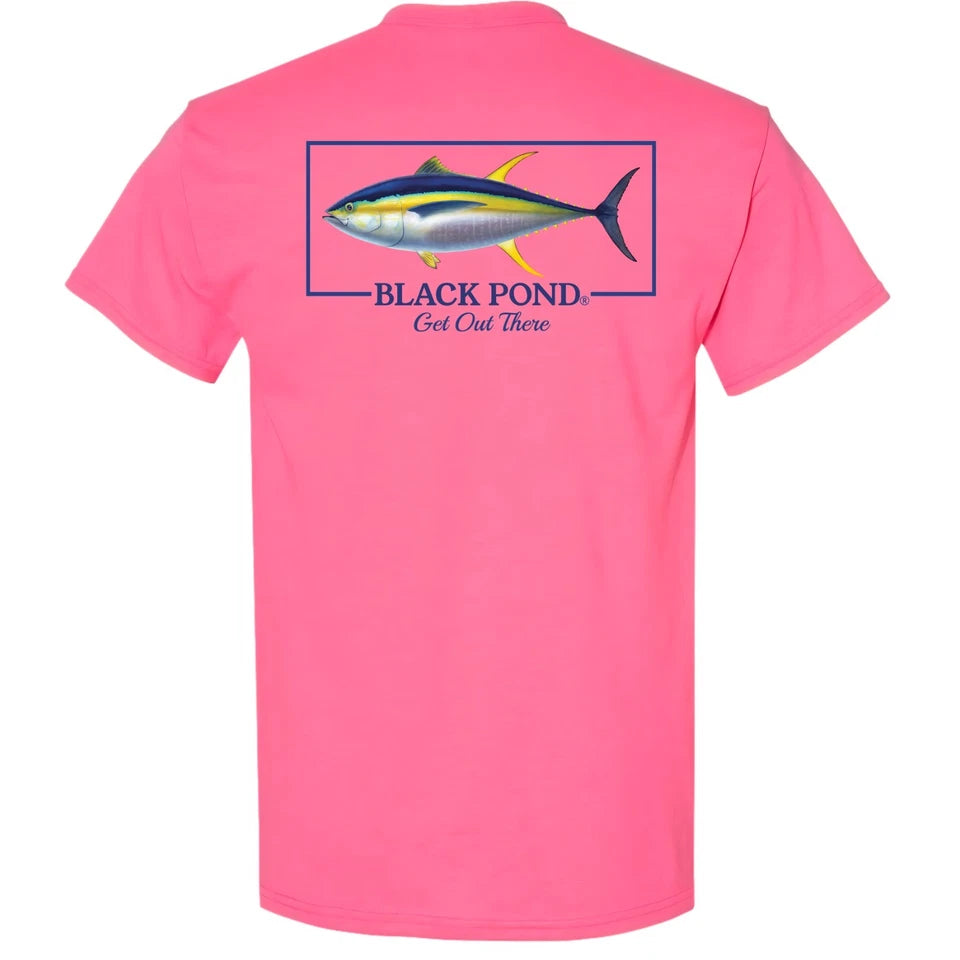 Black Pond Saltwater Series Yellow Fin Tuna Men's T-shirt Offshore Fishing