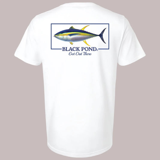 Black Pond Saltwater Series Yellow Fin Tuna Men's T-shirt Offshore Fishing