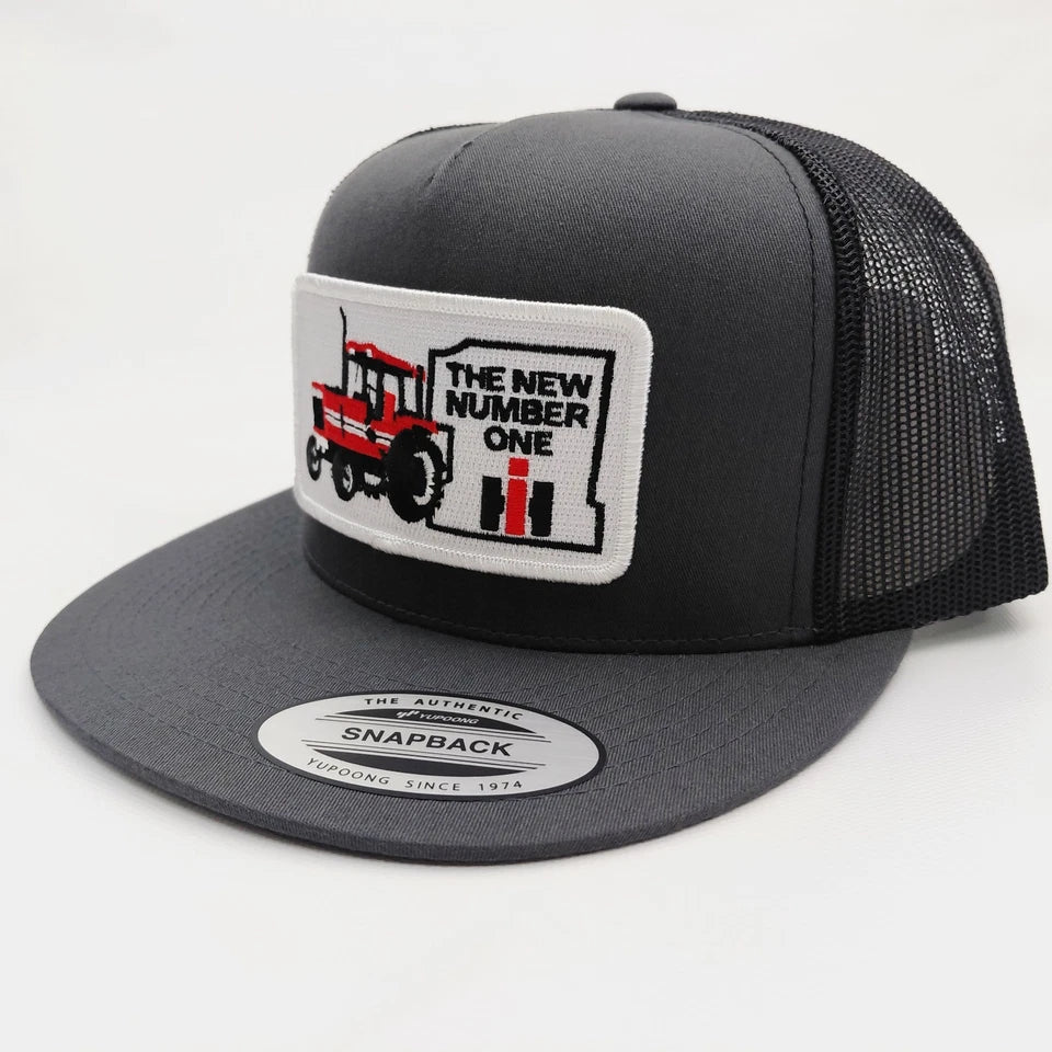 Massey Furguson Tractor Hat Embroidered Patch Flat Bill Snapback