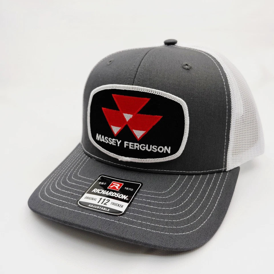 Massey Ferguson Tractor Hat Embroidered Patch Cap Mesh Snapback Richardson 112