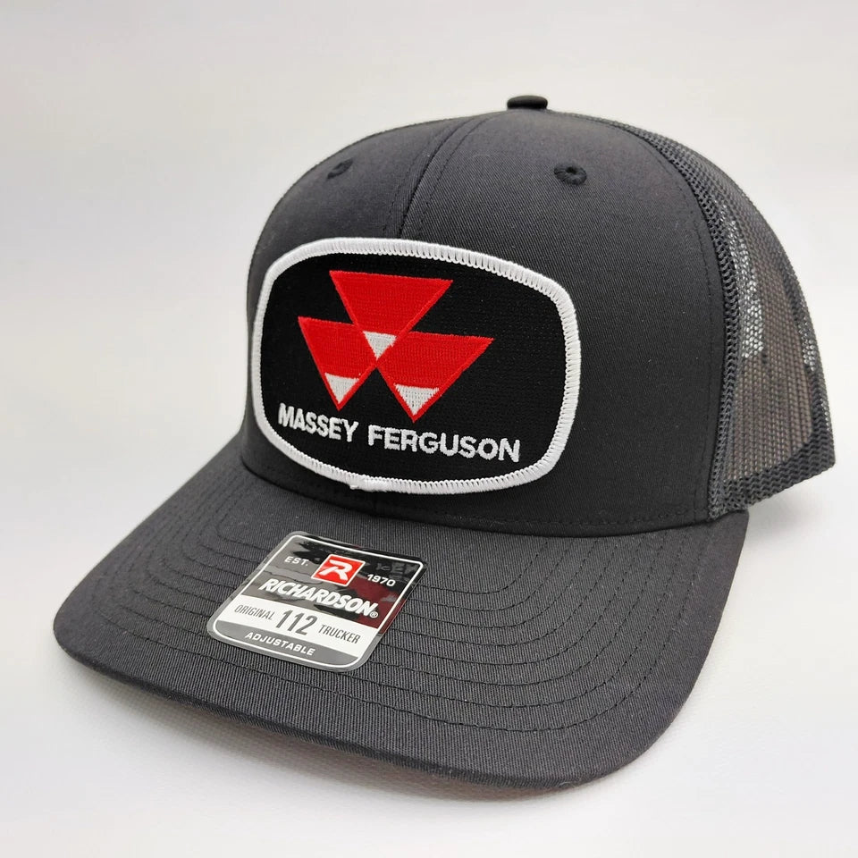 Massey Ferguson Tractor Hat Embroidered Patch Cap Mesh Snapback Richardson 112