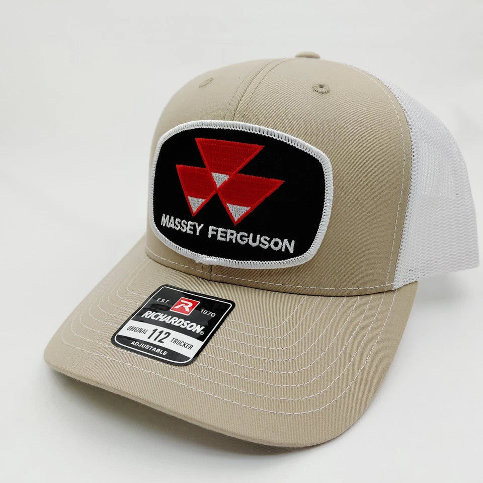 Massey Ferguson Tractor Hat Embroidered Patch Cap Mesh Snapback Richardson 112