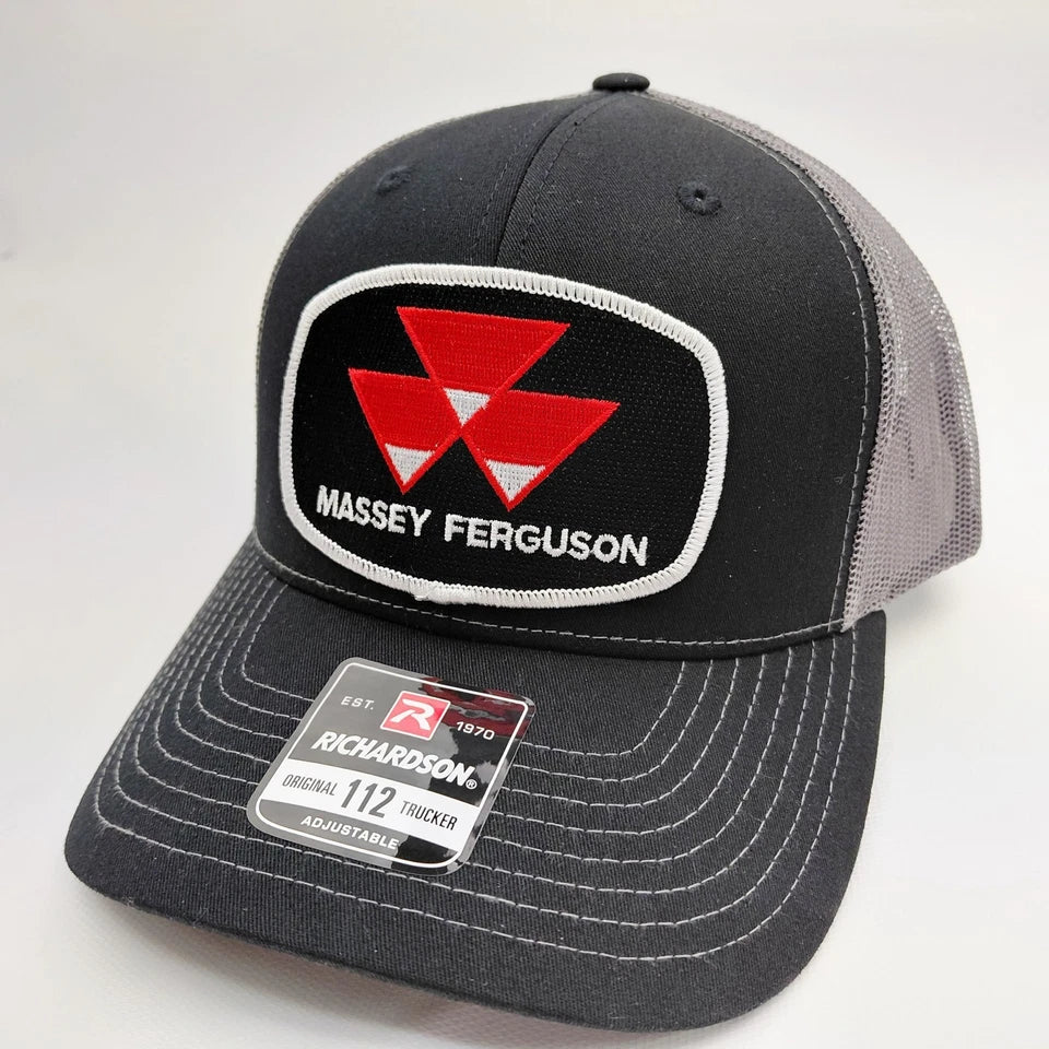 Massey Ferguson Tractor Hat Embroidered Patch Cap Mesh Snapback Richardson 112