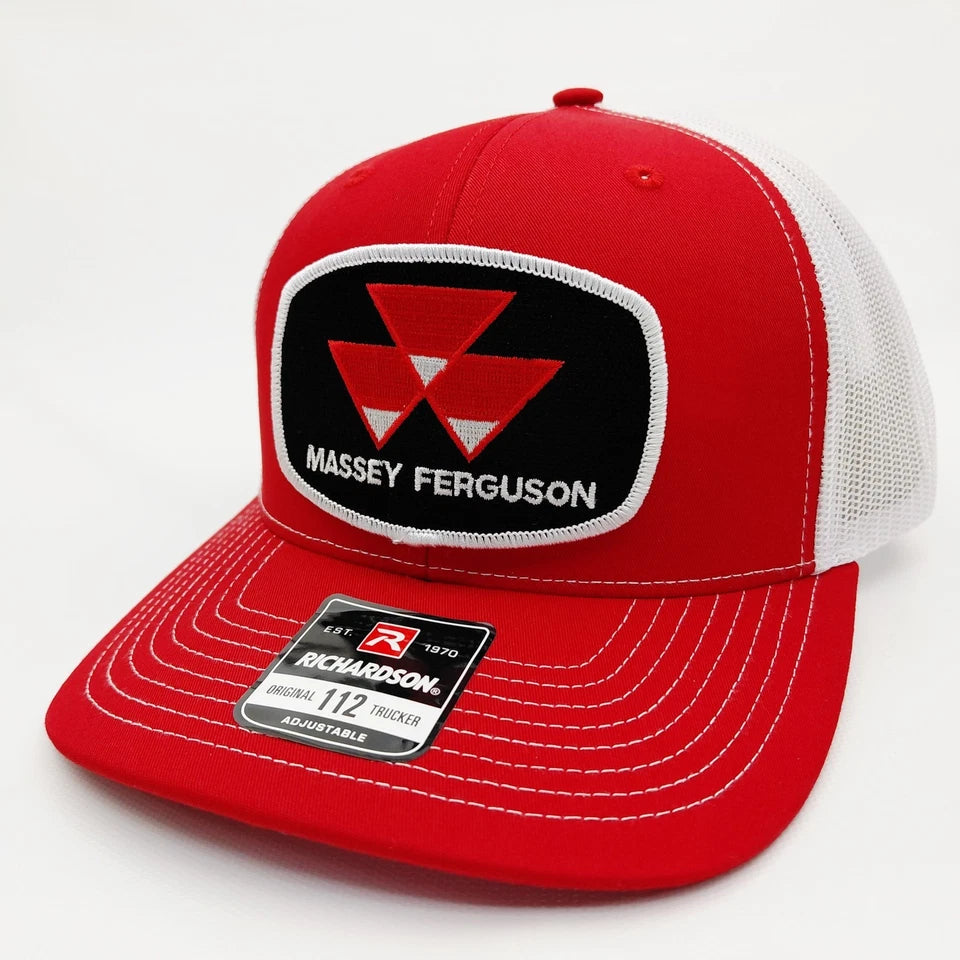 Massey Ferguson Tractor Hat Embroidered Patch Cap Mesh Snapback Richardson 112