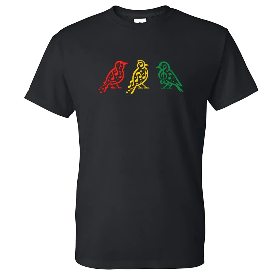 Rasta Three Little Birds Jamaican Vibes T-shirt