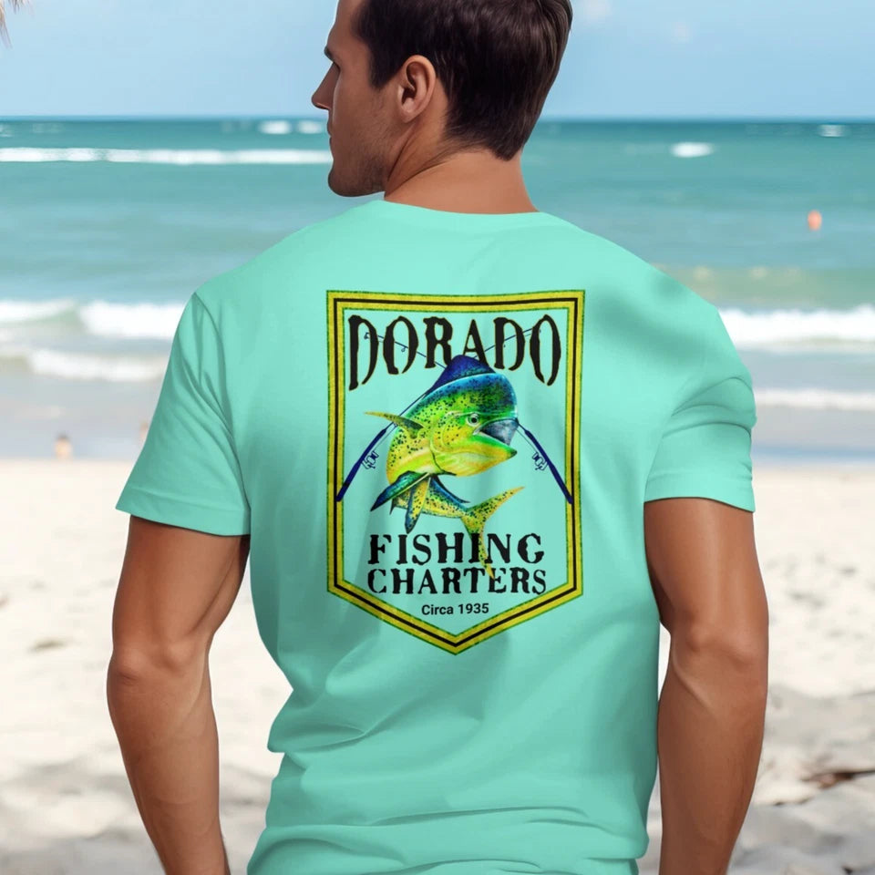 Dorado Fishing Charters Mahi Fishing T-Shirt Dolphin Fish