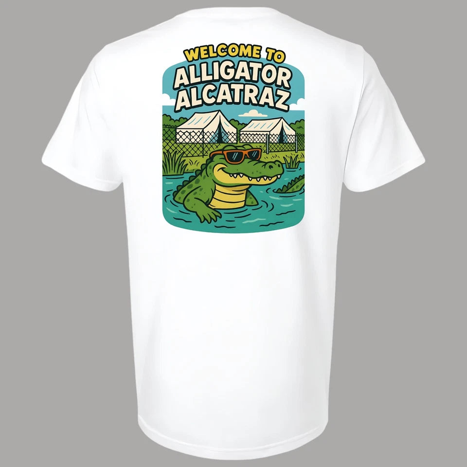 Alligator Alcatraz T-shirt MAGA Political Republican Party Merch