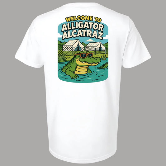 Alligator Alcatraz T-shirt MAGA Political Republican Party Merch