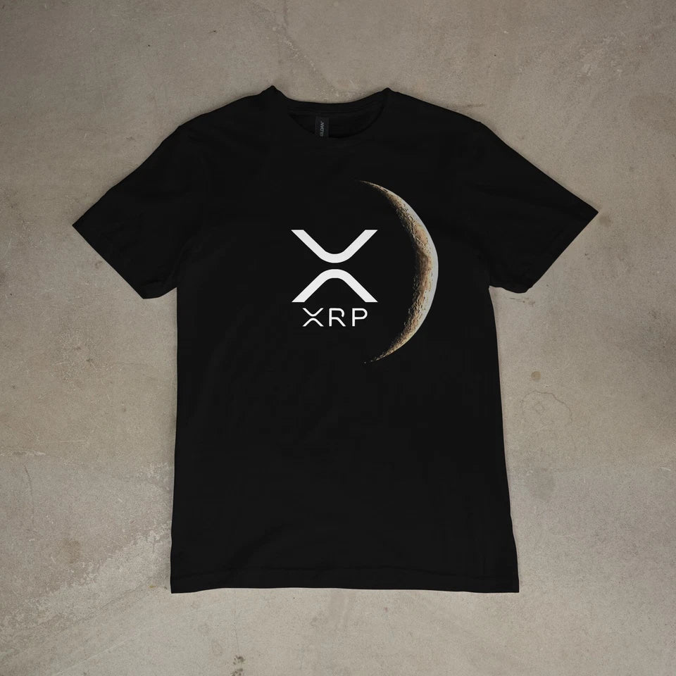 XRP Crypto Currency Coin T-shirt Unisex 100% Cotton Black