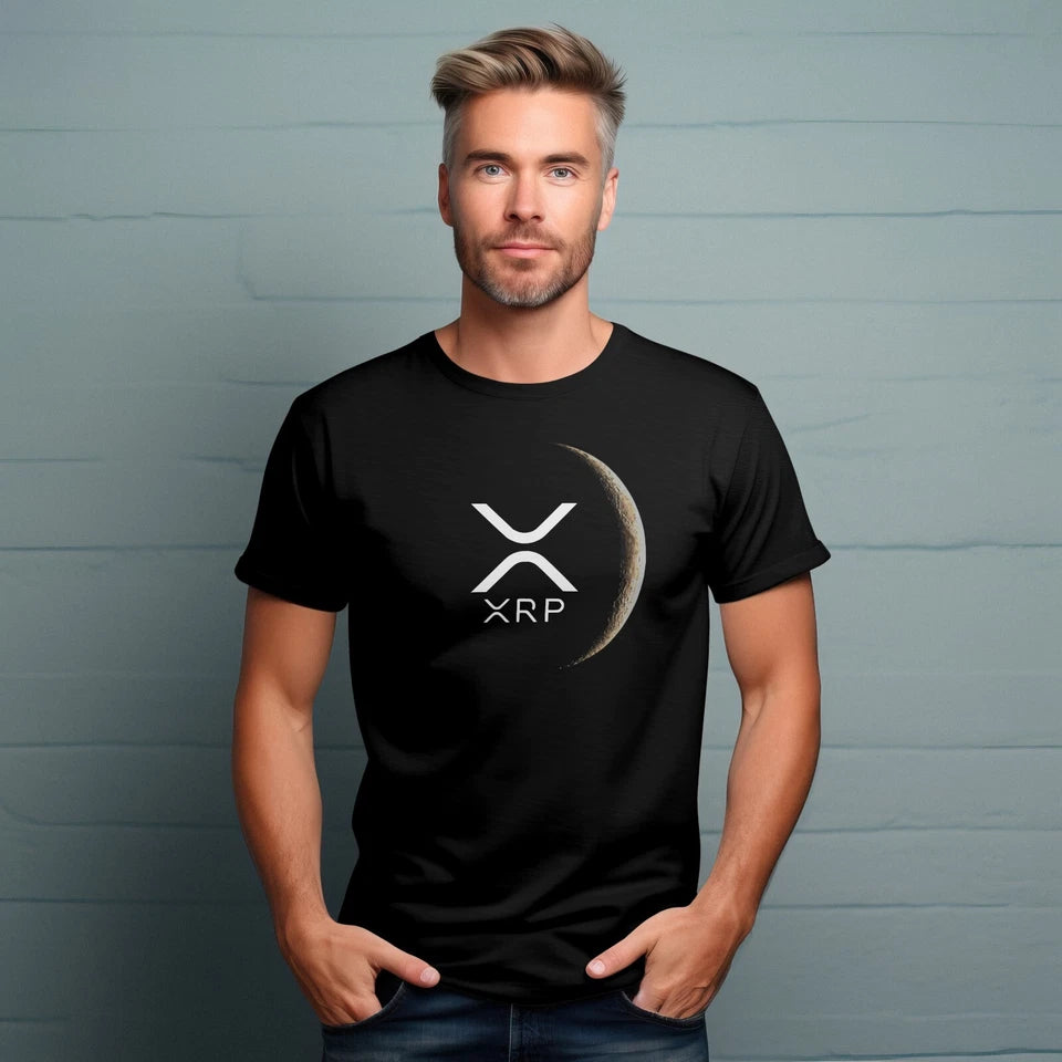 XRP Crypto Currency Coin T-shirt Unisex 100% Cotton Black