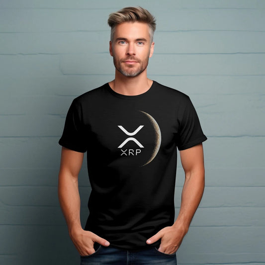 XRP Crypto Currency Coin T-shirt Unisex 100% Cotton Black