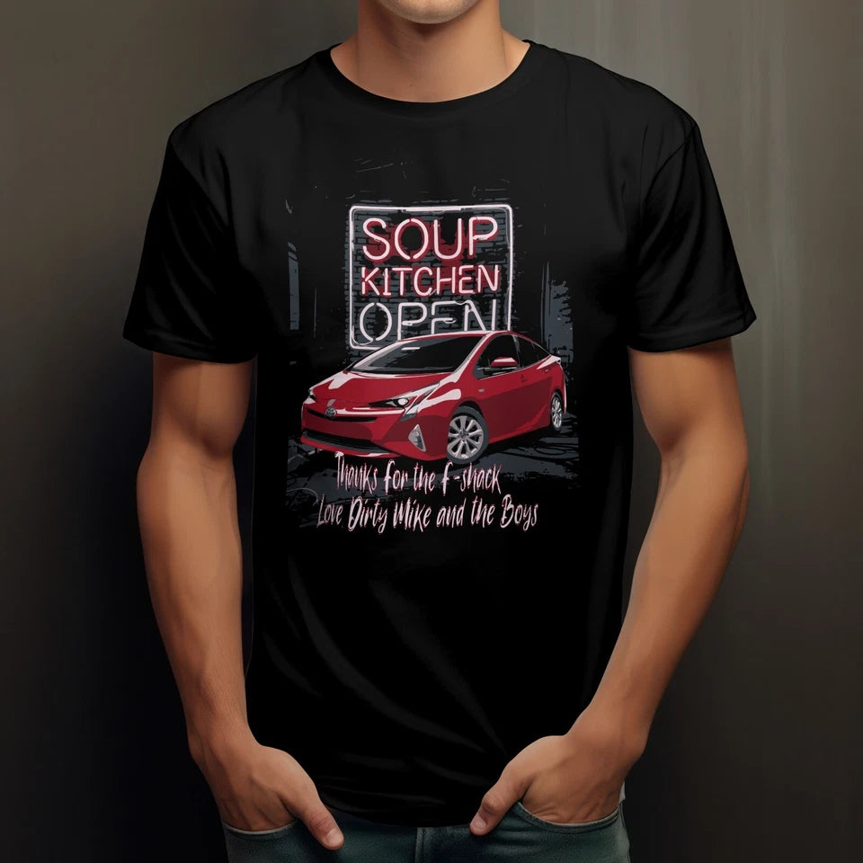 The Other Guys Movie Soup Kitchen Dirty Mike and the boys T-shirt Red Prius