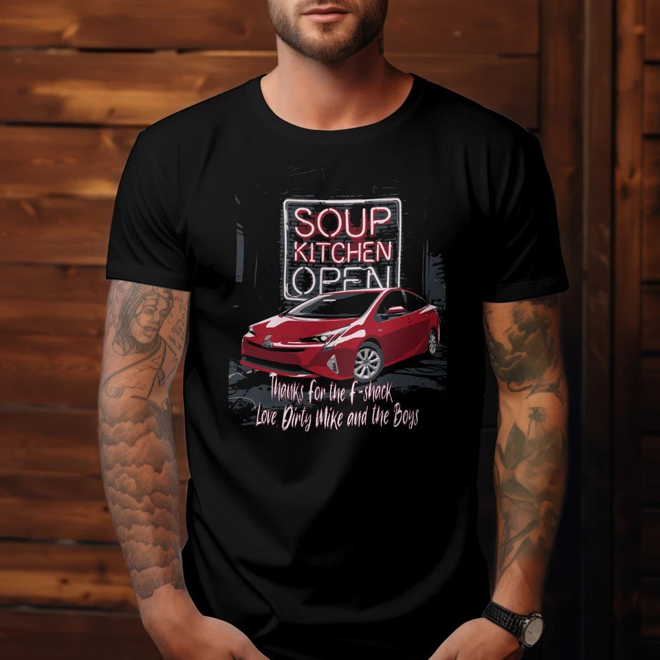 The Other Guys Movie Soup Kitchen Dirty Mike and the boys T-shirt Red Prius