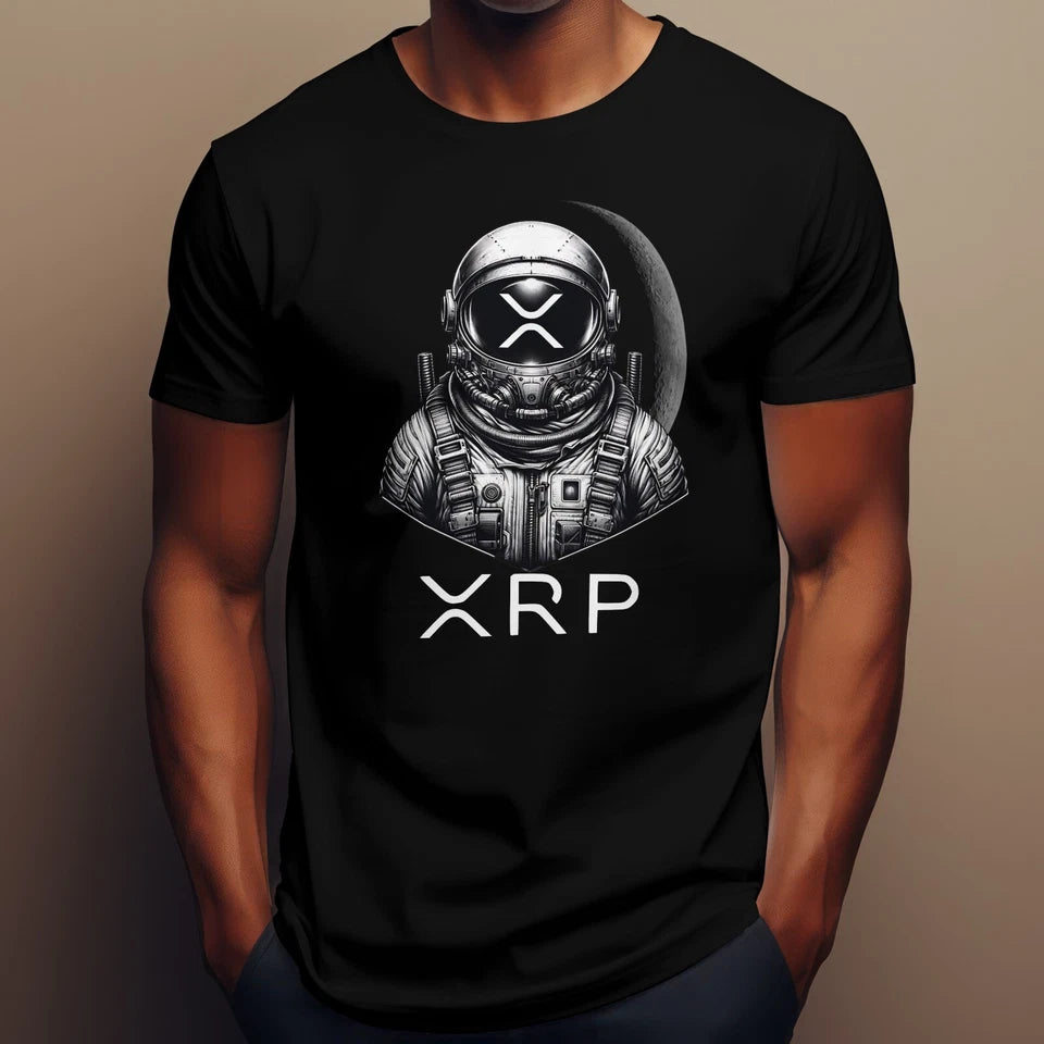 XRP Crypto Currency Coin T-shirt Unisex 100% Cotton Black