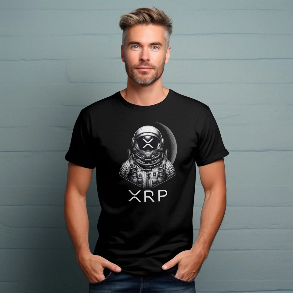 XRP Crypto Currency Coin T-shirt Unisex 100% Cotton Black