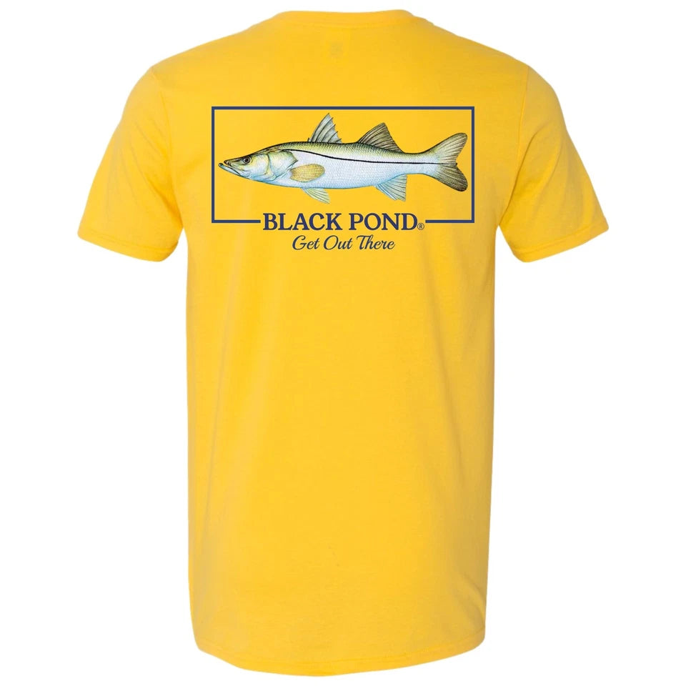Black Pond Saltwater Series Snook Men's T-shirt Backwater Fishing