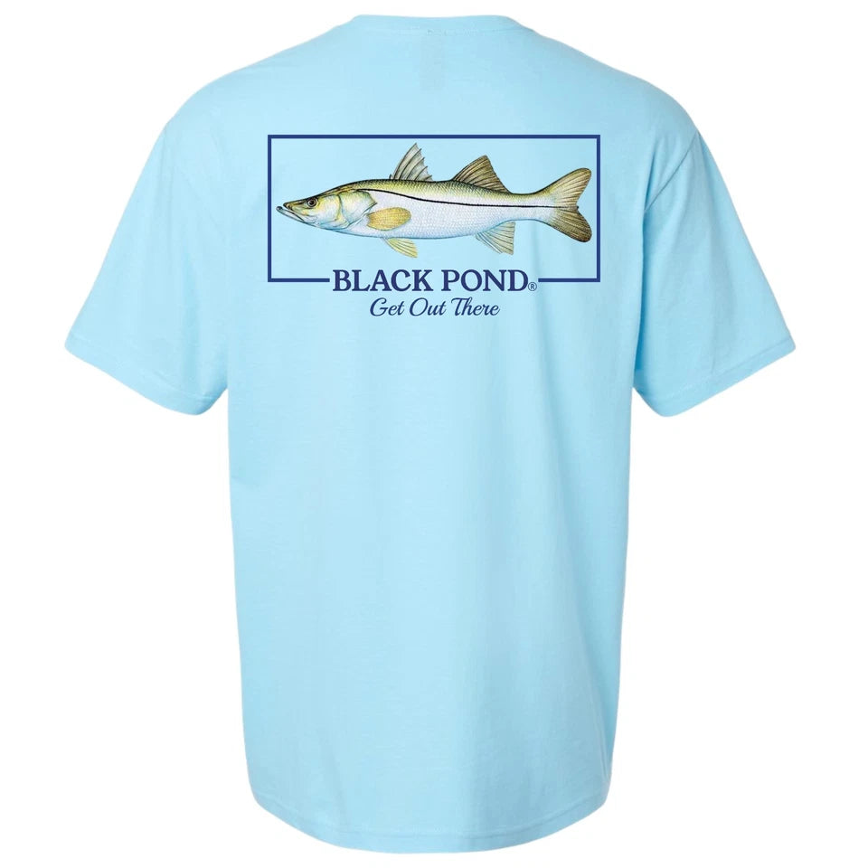 Black Pond Saltwater Series Snook Men's T-shirt Backwater Fishing