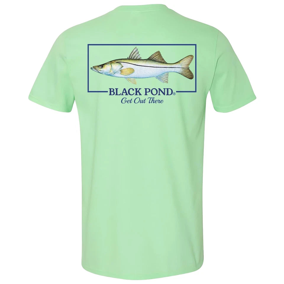 Black Pond Saltwater Series Snook Men's T-shirt Backwater Fishing