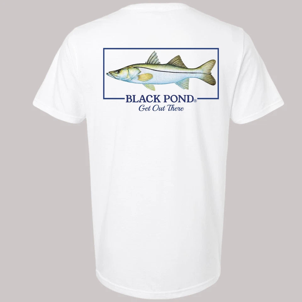 Black Pond Saltwater Series Snook Men's T-shirt Backwater Fishing