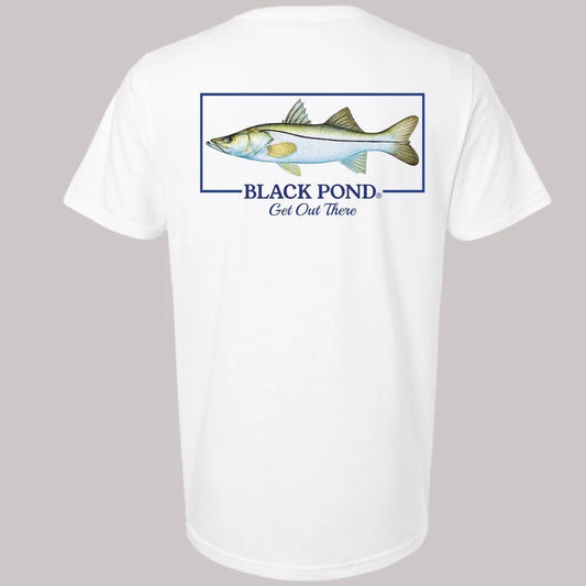 Black Pond Saltwater Series Snook Men's T-shirt Backwater Fishing