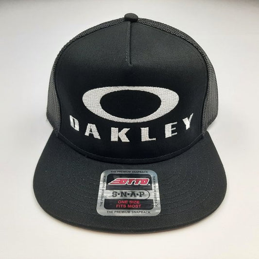 Oakley Embroidered Patch Flat Bill Snapback Trucker Vintage Mesh Hat Cap OTTO