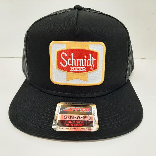 Schmidt Beer Embroidered Patch Flat Bill Snapback Mesh Hat Cap OTTO