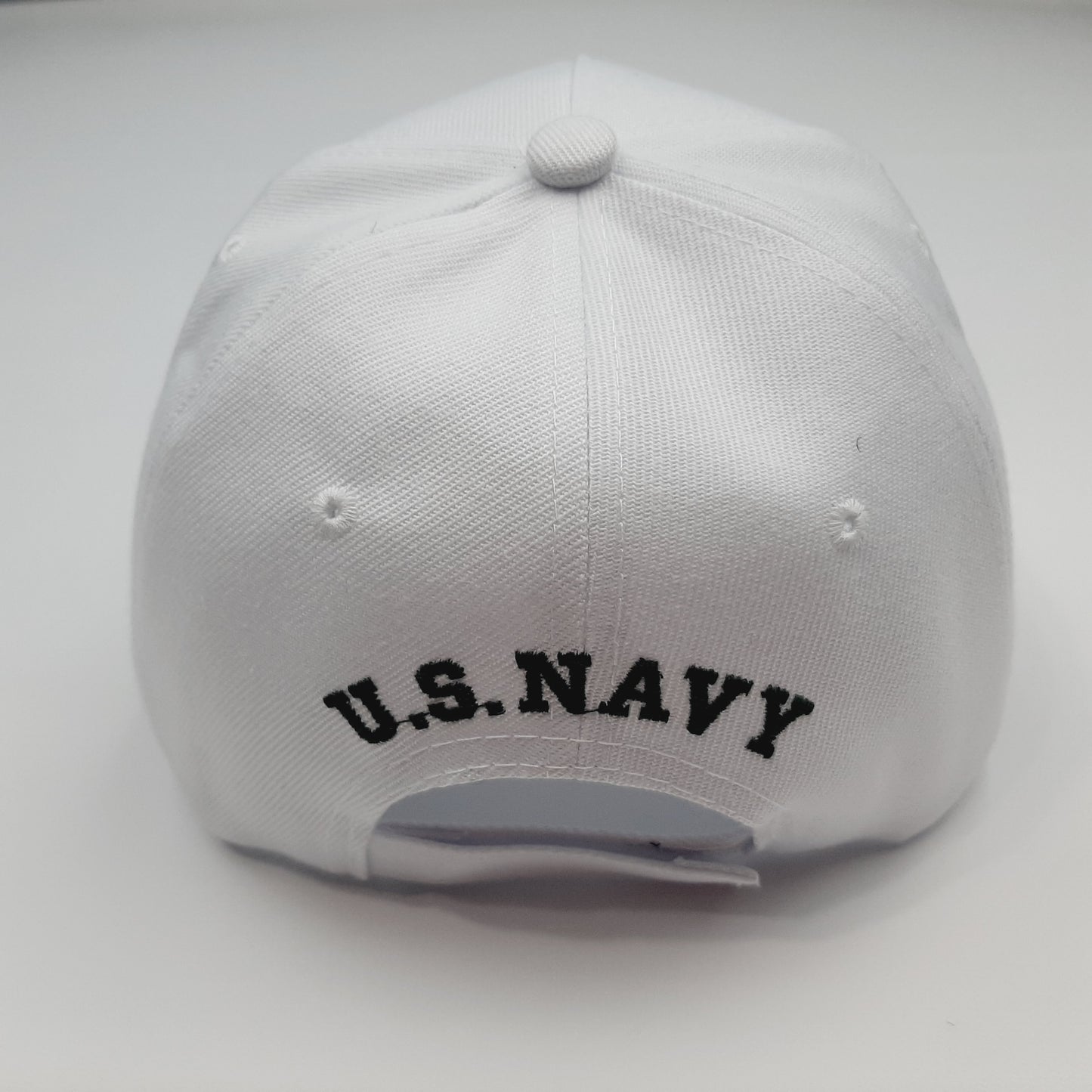 US Navy Shellback Men's Ball Cap Hat White Embroidered Acrylic