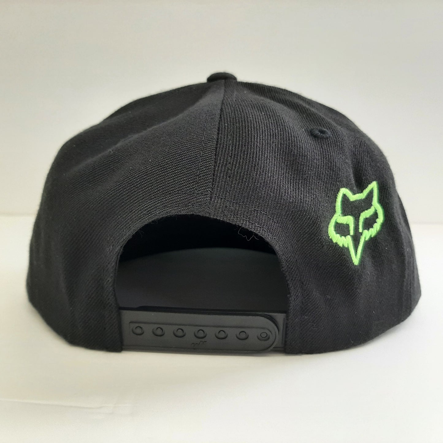 Monster Energy Yupoong Flat Bill Snapback Solid Black Cap Hat Embroidered