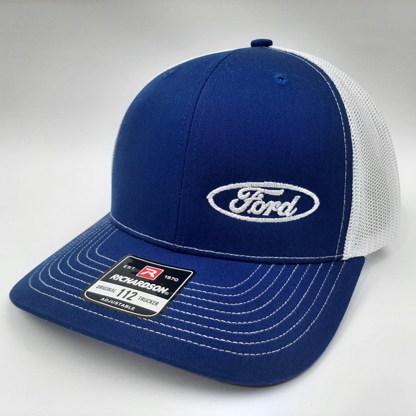 Ford Richardson 112 Trucker Mesh Snapback Cap Hat Blue & White