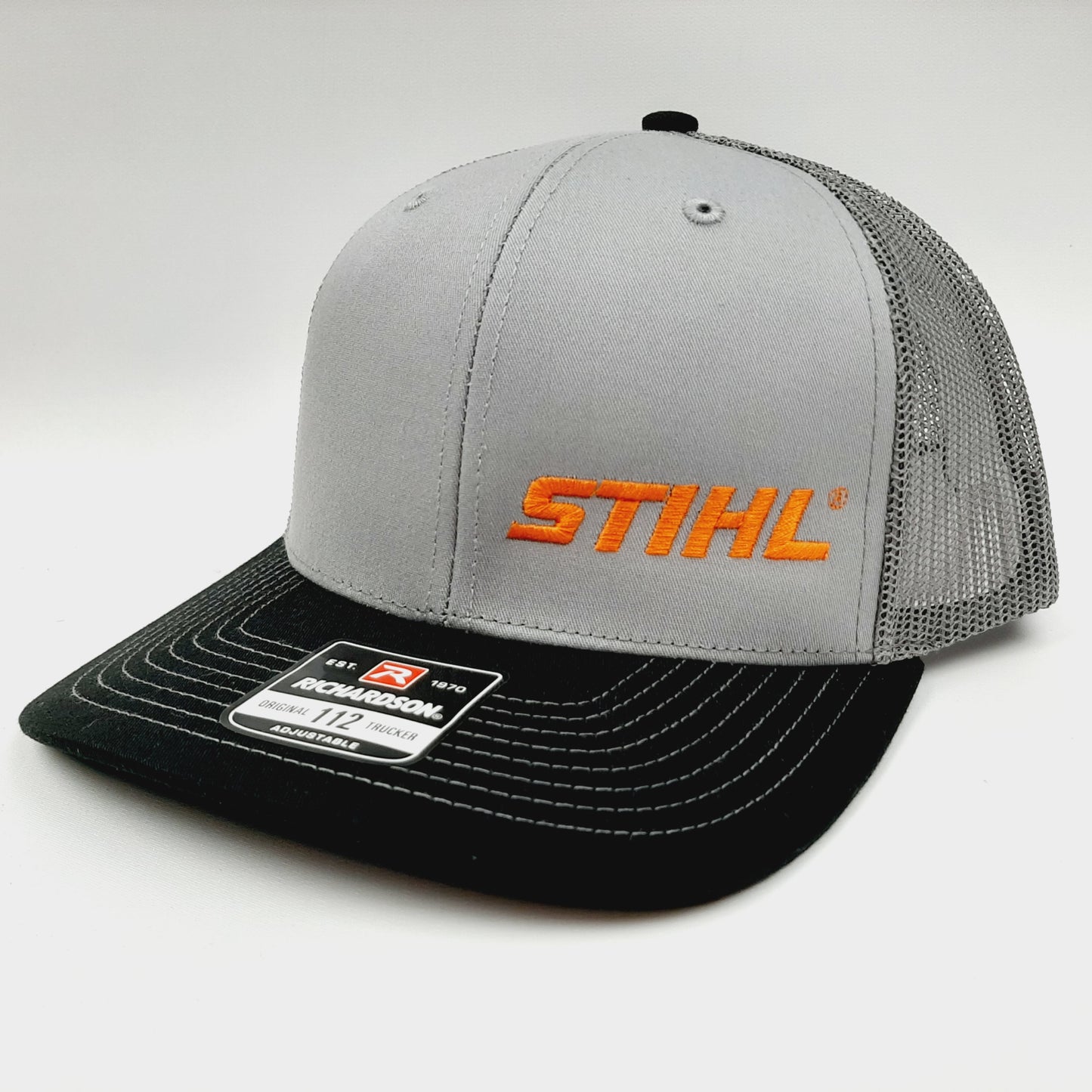 Richardson 112 Stihl Chainsaw Mesh Snapback Cap Hat Tri-Color