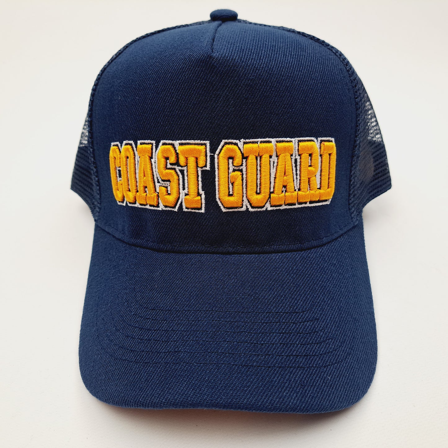 U.S. Coast Guard Men's Embroidered Mesh Snapback Cap Hat Navy Blue