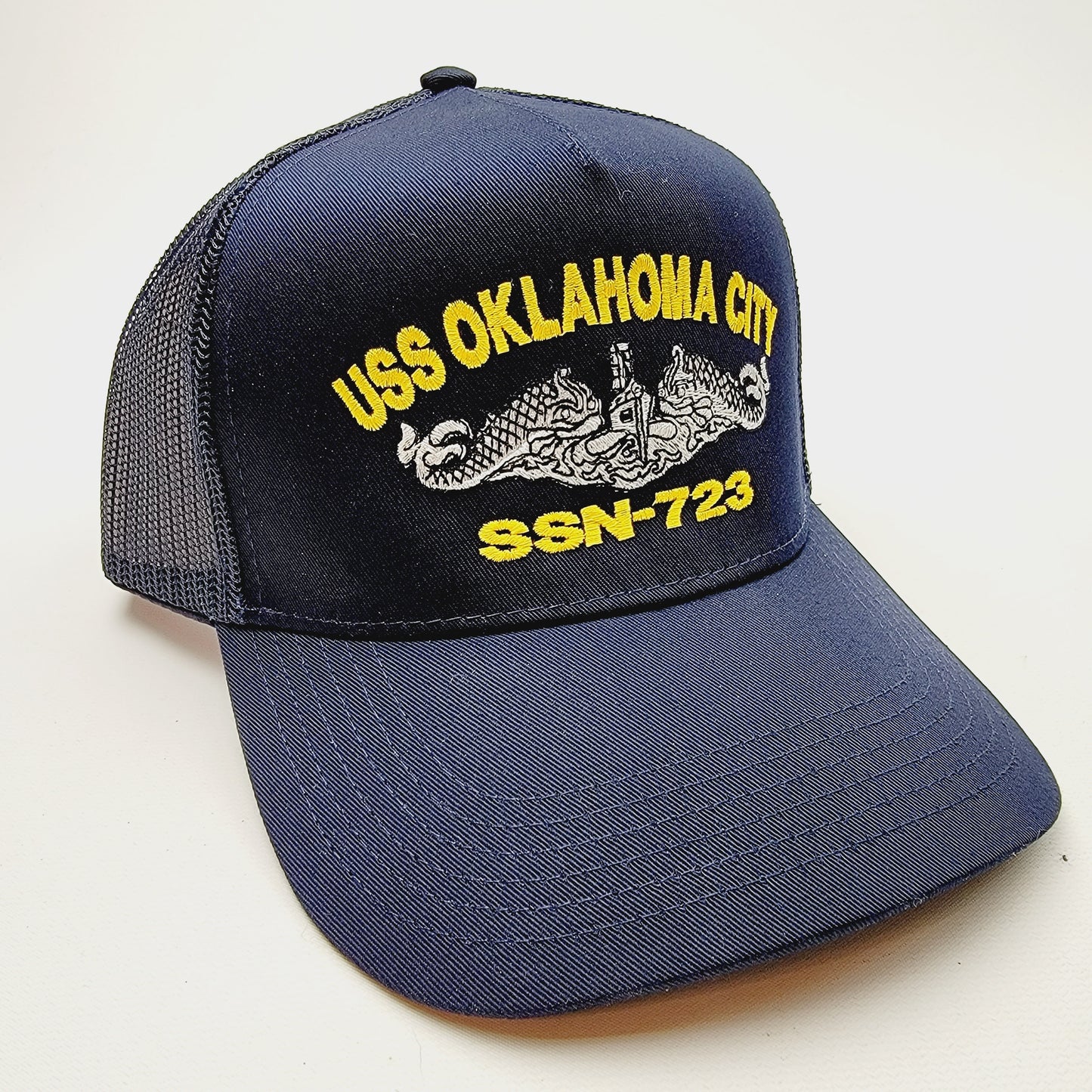 US NAVY USS OKLAHOMA CITY SSN-723 Embroidered Hat Baseball Cap Adjustable Blue