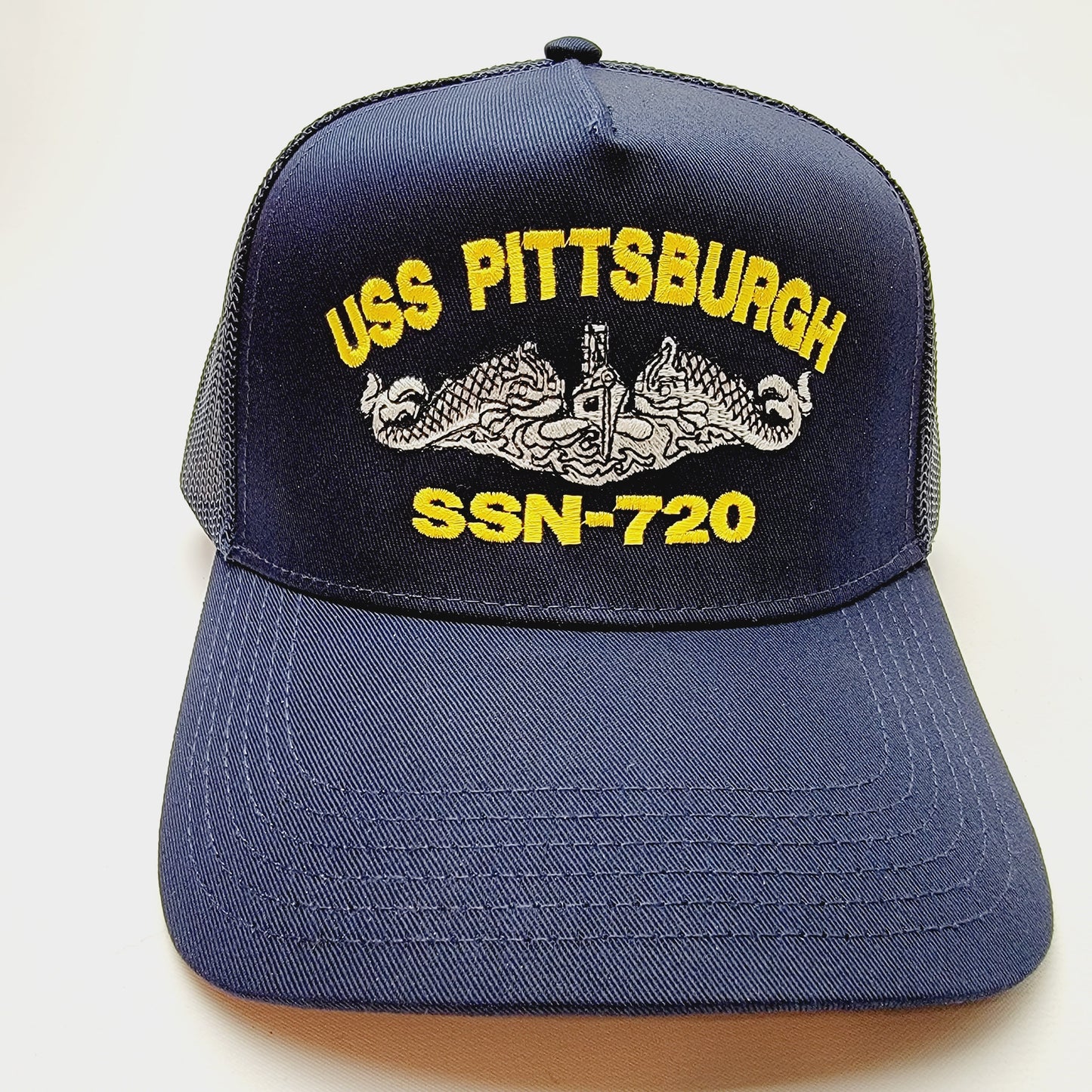 US NAVY USS PITTSBURGH SSN-720 Embroidered Hat Baseball Cap Adjustable Blue