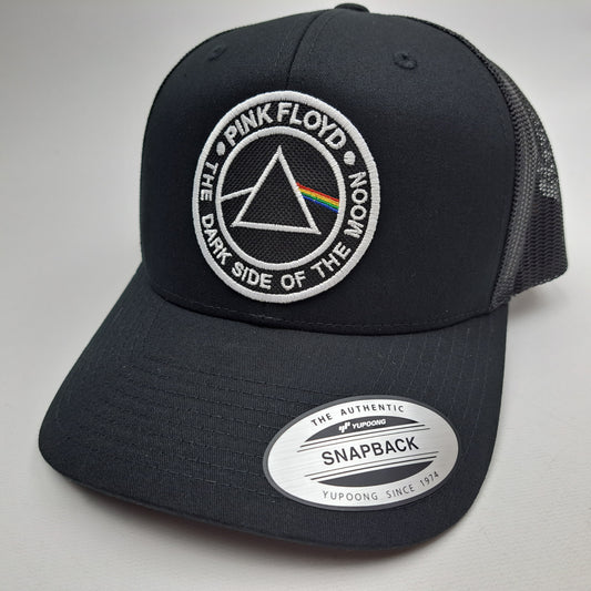 Pink Floyd Embroidered patch curved bill embroidered mesh snapback cap hat black
