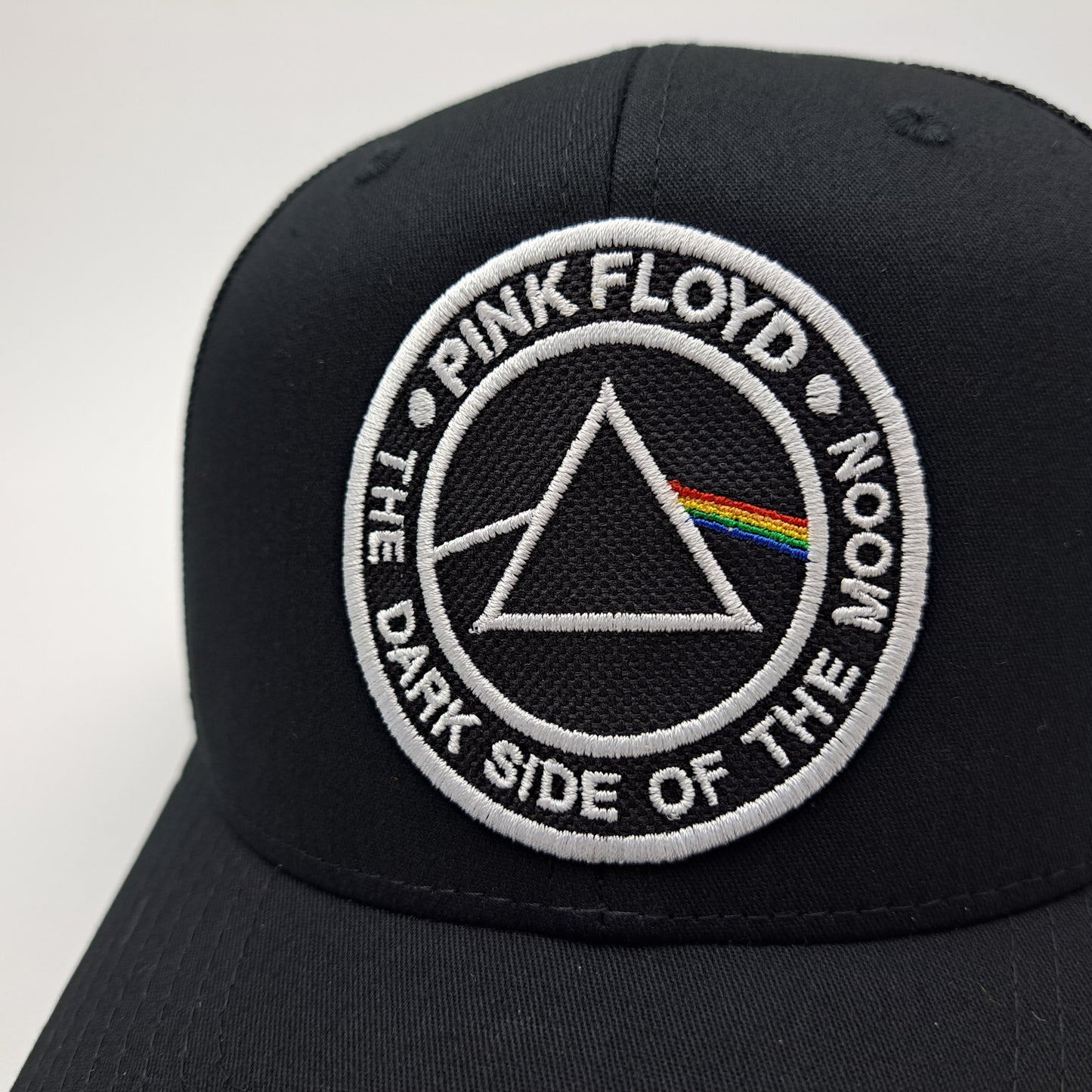 Pink Floyd Embroidered patch curved bill embroidered mesh snapback cap hat black