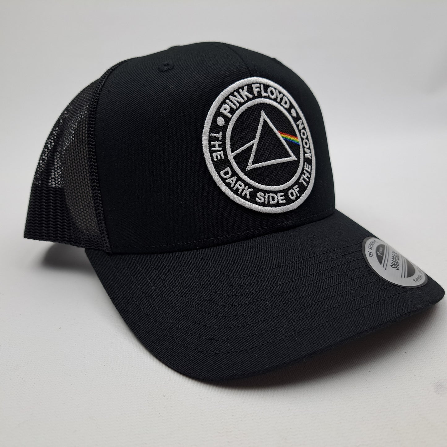 Pink Floyd Embroidered patch curved bill embroidered mesh snapback cap hat black