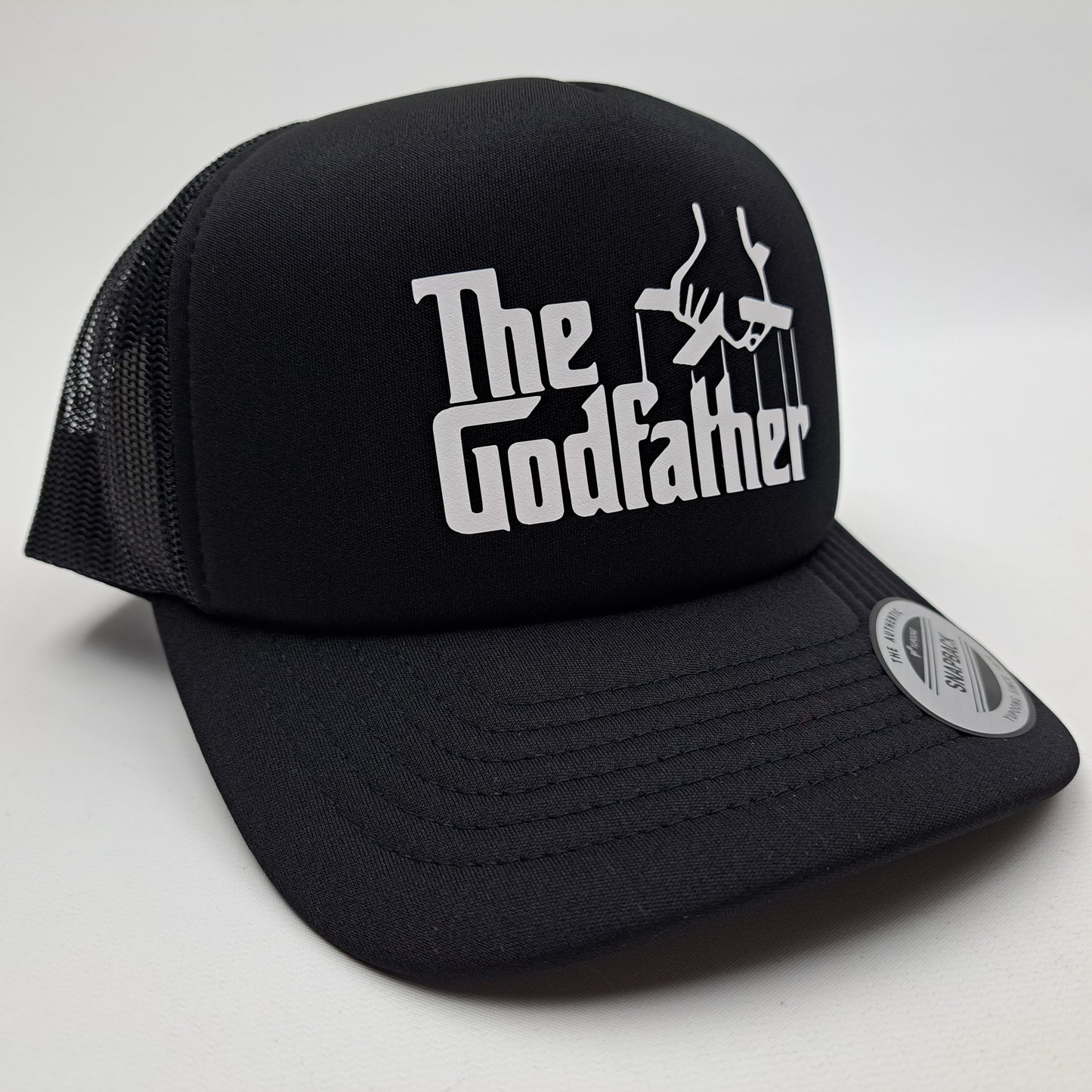 The Godfather Hat Cap Foam Mesh Vintage Trucker Style Snapback Black