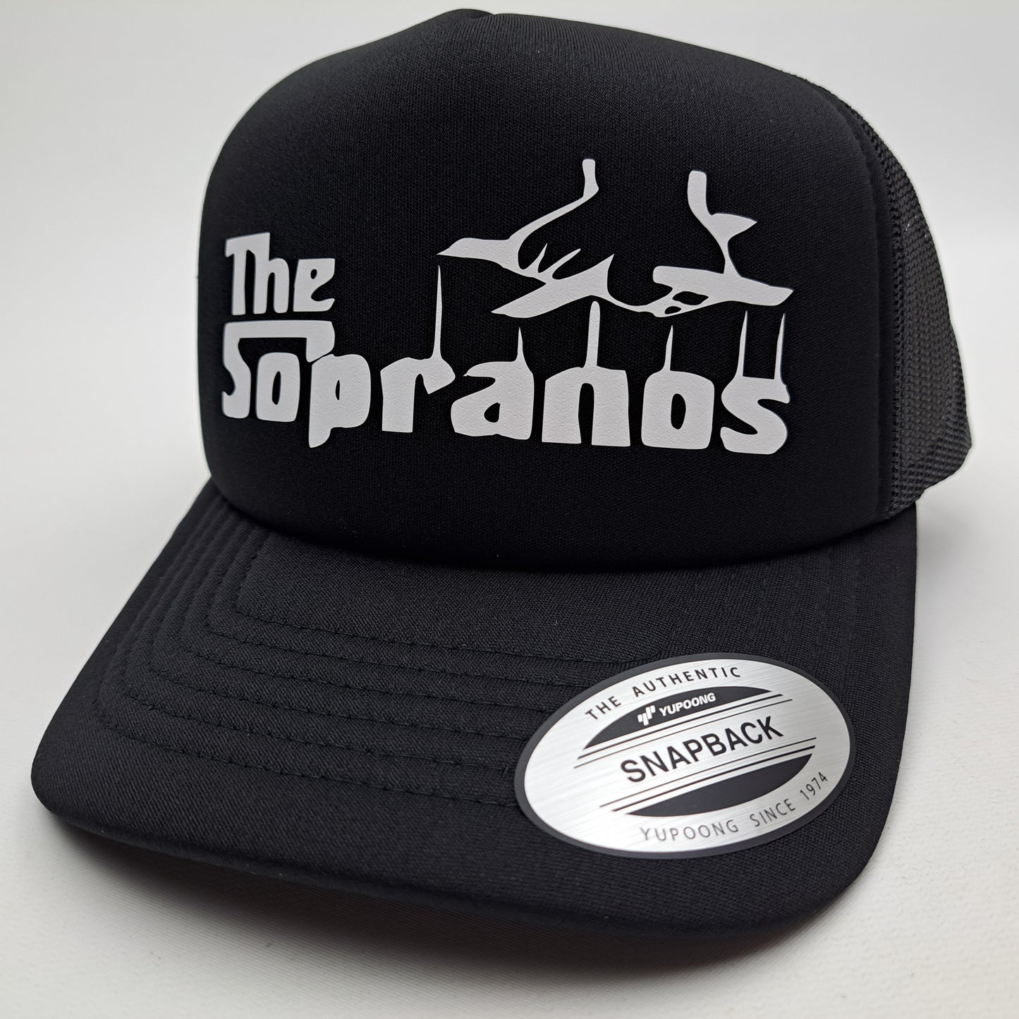 The Sopranos Hat Cap Foam Mesh Vintage Trucker Style Snapback Black