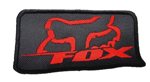 Vintage Retro Fox Embroidered Patch Approximately 4.50"x2.25" Black & Red