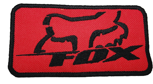 Vintage Retro Fox Embroidered Patch Approximately 4.50"x2.25" Red & Black