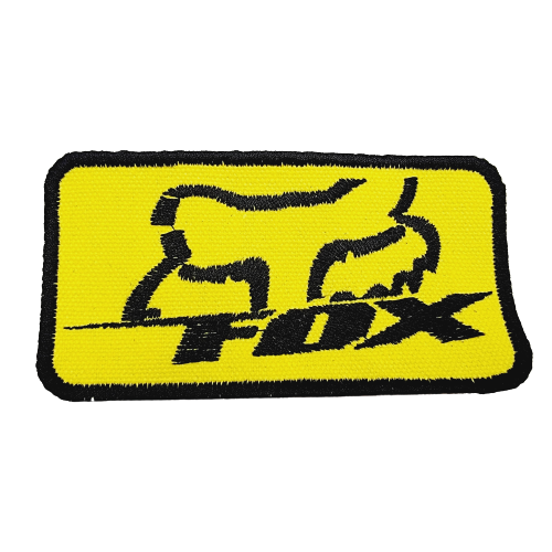 Vintage Retro Fox Embroidered Patch Approximately 4.50"x2.25" Yellow & Black